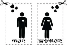 男人和女人的象征ai矢量模版下载