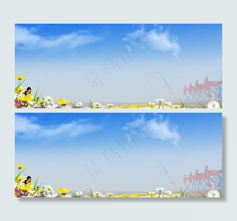 春天展板背景素材图片