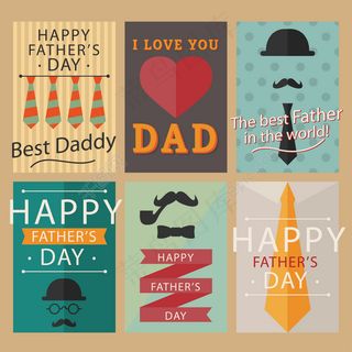 父亲节贺卡矢量素材