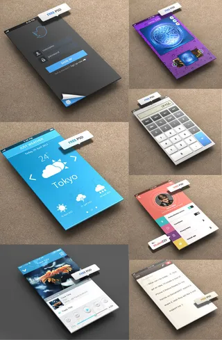 苹果手机UI界面PSD素材