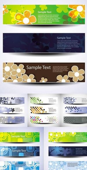 时尚横幅卡片背景矢量素材