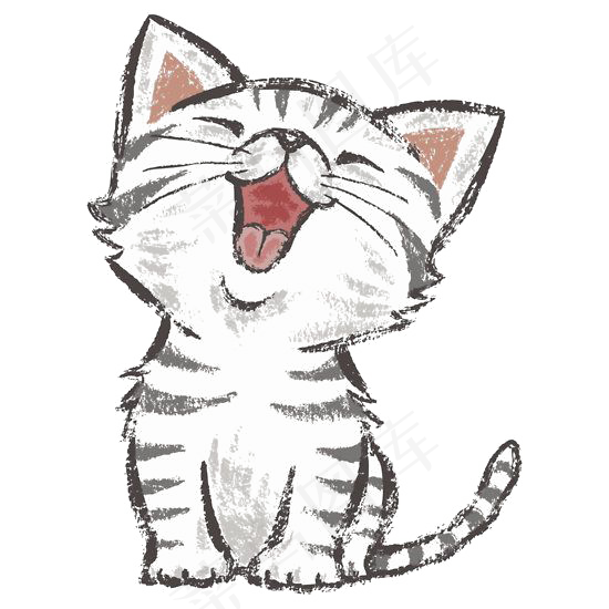 多款卡通呆萌猫咪免抠图素材