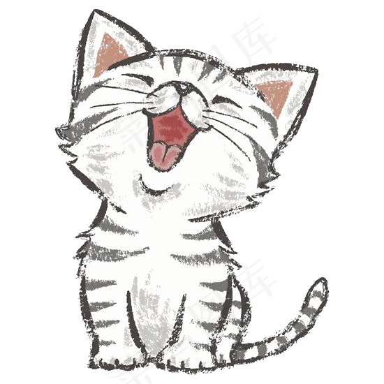 多款卡通呆萌猫咪免抠图素材
