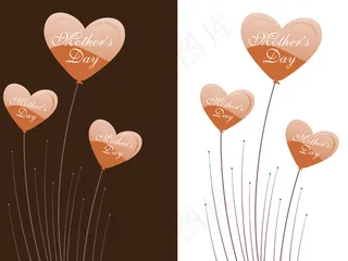 庆祝的心形图案卡