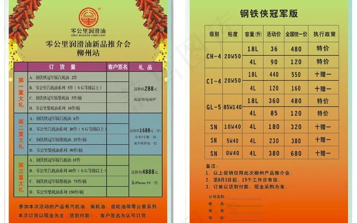 润滑油推介会cdr矢量模版下载