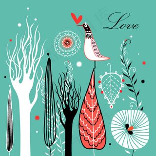 矢量浪漫情人节插画素材