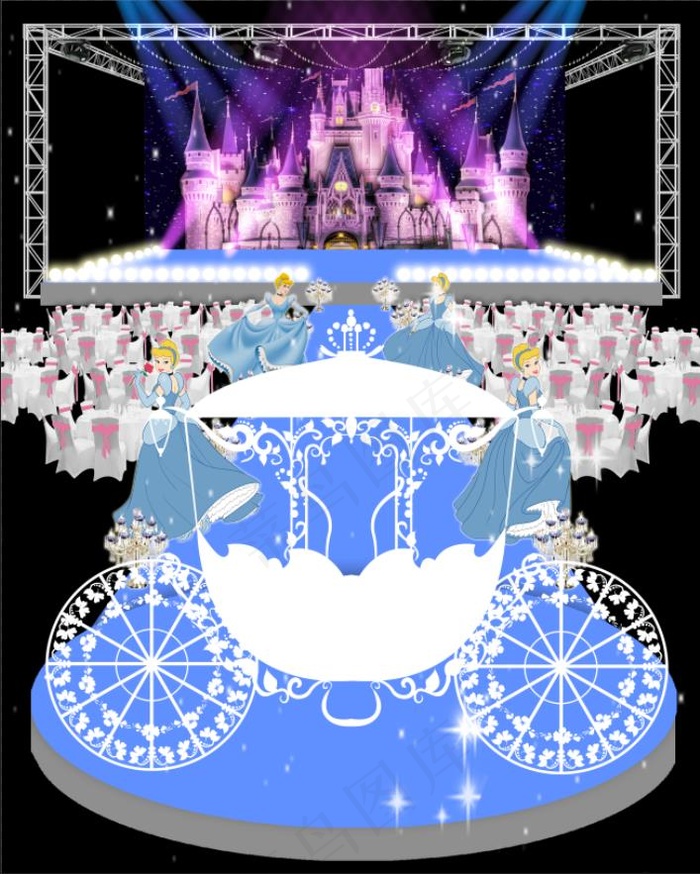 童话城堡主舞台(2616X3265(DPI:300))psd模版下载
