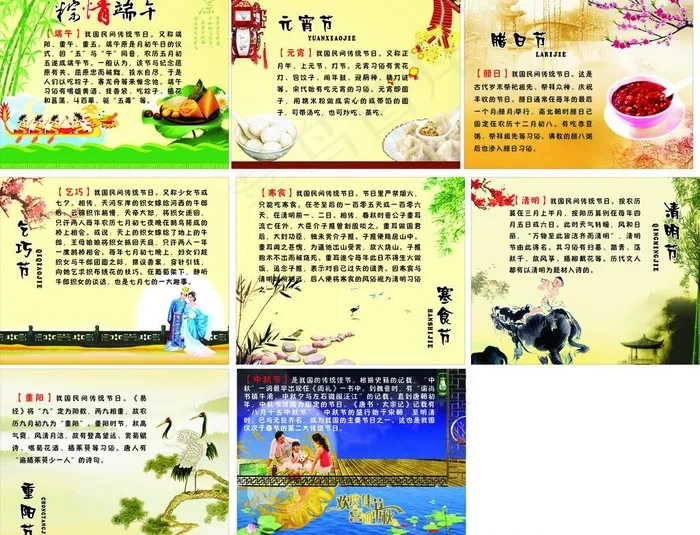 节日的来历图片(210X297)cdr矢量模版下载