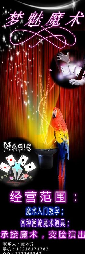 梦魅魔术x展架图片