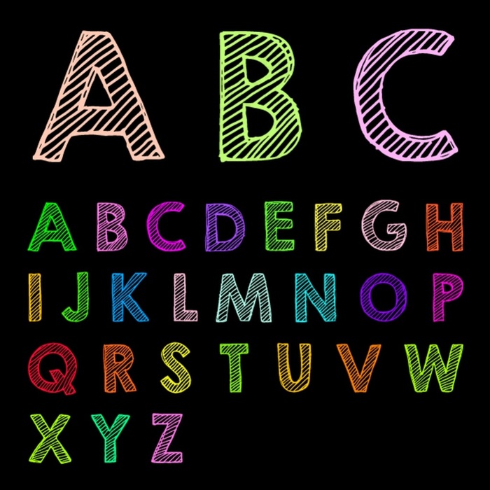 英文字母矢量图素材eps,ai矢量模版下载