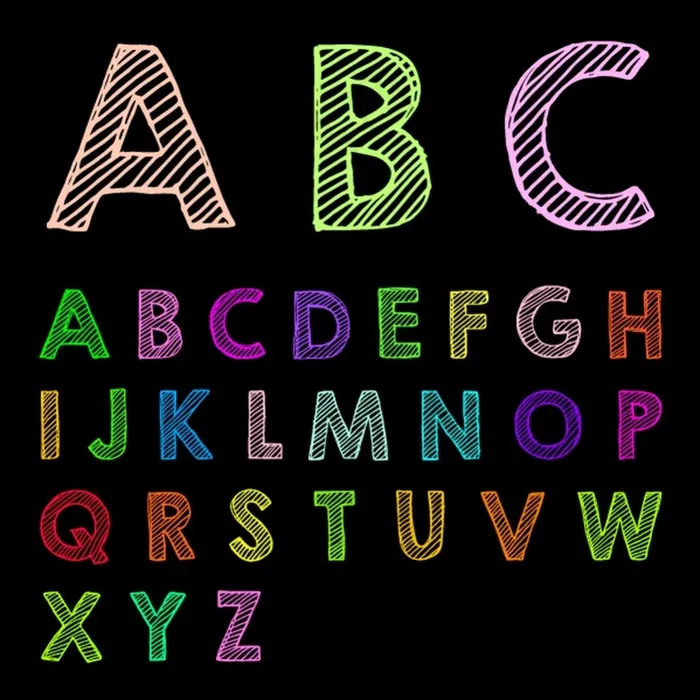 英文字母矢量图素材eps,ai矢量模版下载