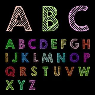 英文字母矢量图素材