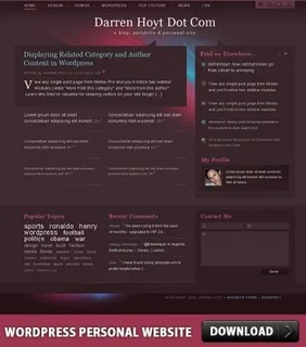 WordPress的个人网站PSD