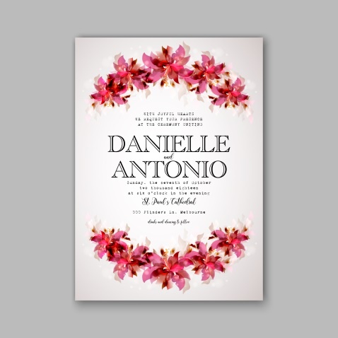 手绘花朵花卉鲜花水彩画矢量素材