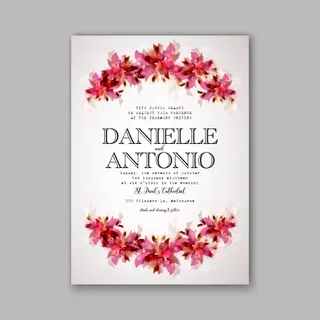 手绘花朵花卉鲜花水彩画矢量素材