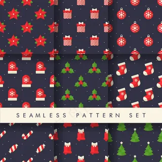 圣诞元素图案背景设计