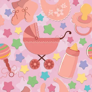 婴儿画布背景矢量素材