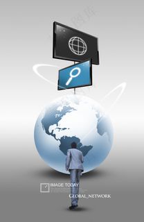 地球人物商务海报