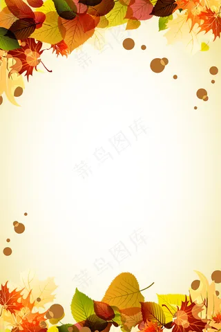 秋天黄色凄凉枫叶广告背景设计