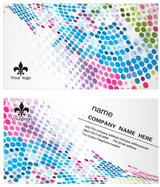 彩绘图案光晕名片