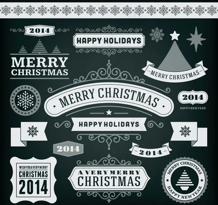 圣诞标签图片eps,ai矢量模版下载