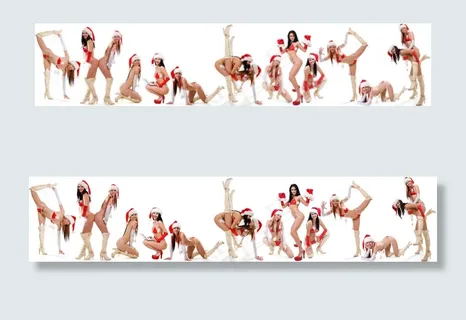 圣诞美女花样姿势图片