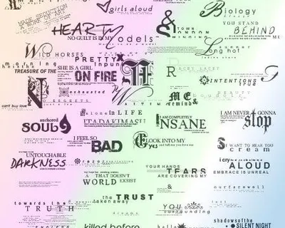 英文艺术字笔刷 下载