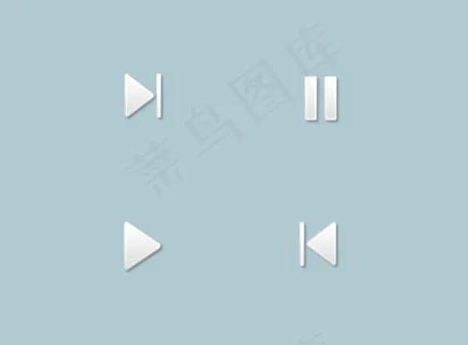 播放按钮三角形箭头psd模版下载