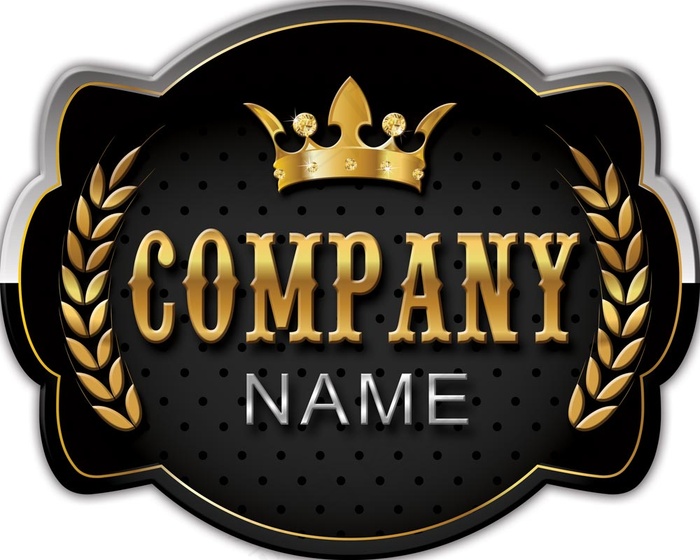 黑色王冠高贵风格招牌设计