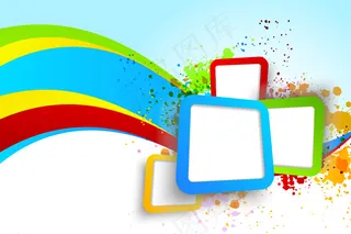 彩色方格背景图片