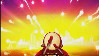 喜庆大鼓鞭炮喜迎新春LED晚会背景视频素材