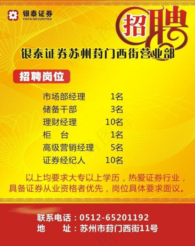 招聘海报图片cdr矢量模版下载