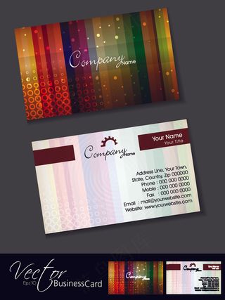 动感科技矢量名片模板