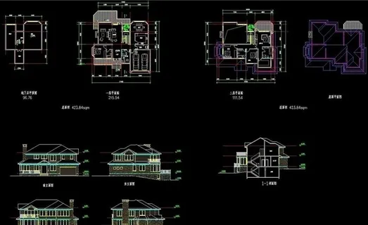 独栋别墅 CAD图 独栋别墅 CAD图