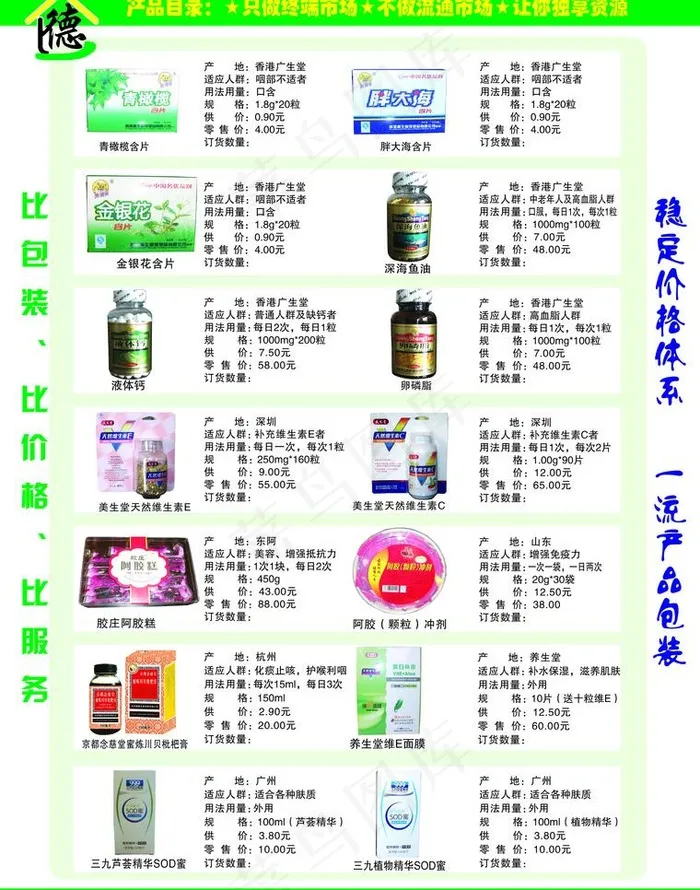药品单页图片psd模版下载
