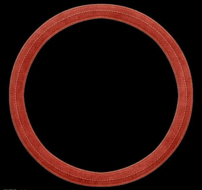 圣诞红色圆形边框相框图片