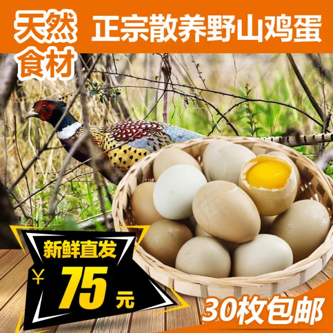 纯天然大气鸡蛋主图直通车主图设计psd模版下载