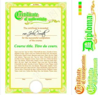 证书模板矢量素材图片