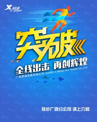 突破企业文化海报设计PSD素材