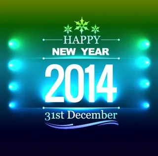2014新年快乐矢量背景02