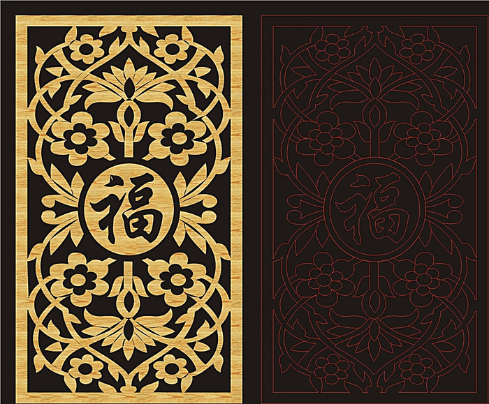 福字装饰门图片