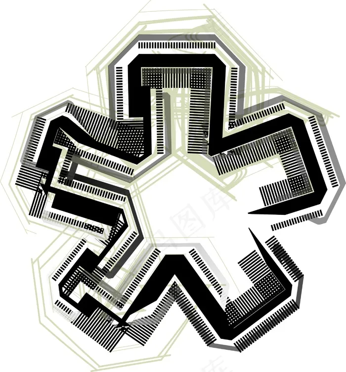 技术字体符号eps,ai矢量模版下载
