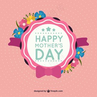 可爱的母亲节徽章