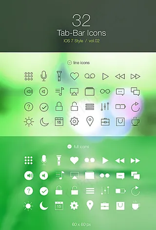 绿色扁平化标志图片