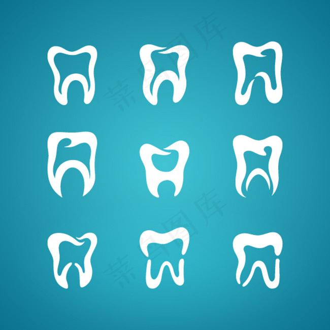 牙齿图标ai矢量模版下载