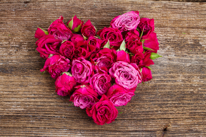 心形鲜花创意图案