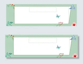 文艺小清新花草banner海报背景