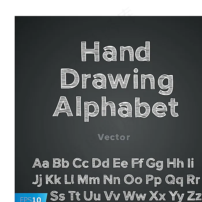 创意字母字体矢量素材eps,ai矢量模版下载