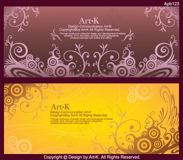 潮流艺术卷曲花纹矢量图_AI矢