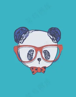 卡通动物熊猫头像